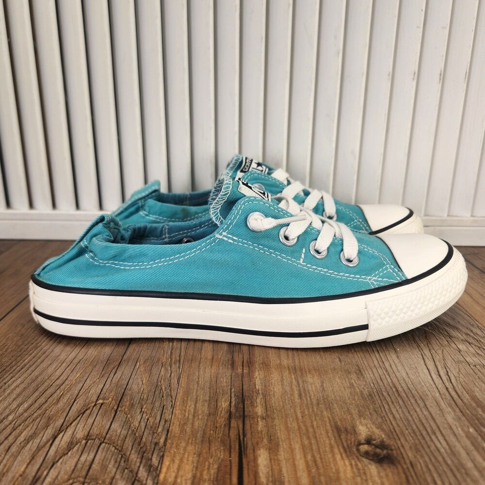 Converse All Star Shoreline Sneaker Womens Size 8 Turquoise Canvas Shoes 554450C